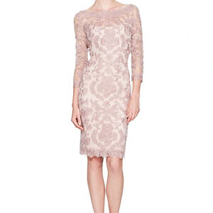 Tadashi Shoji Lace Dress in Blush Pink